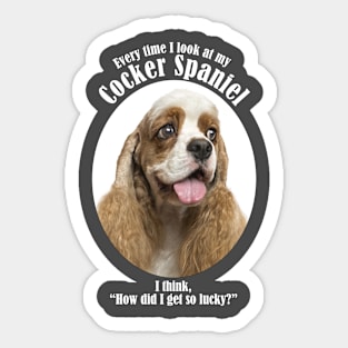 Lucky Cocker Spaniel Sticker